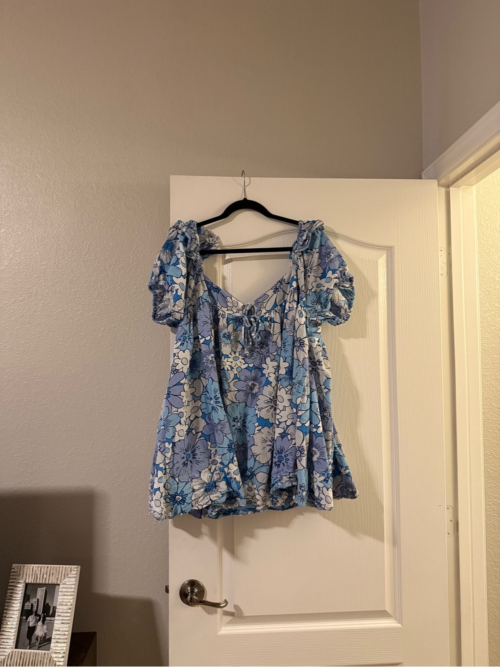 Free People Blue and White Floral matching set